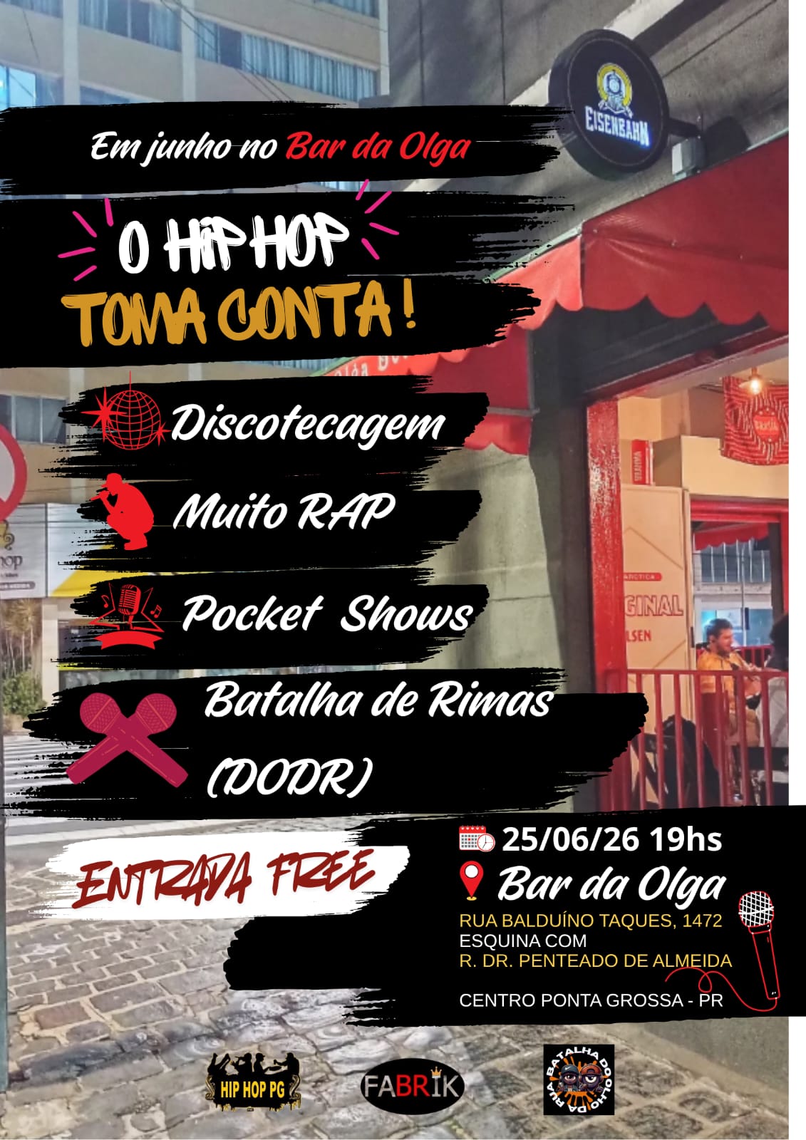 Hip Hop toma conta no Olga Botequim