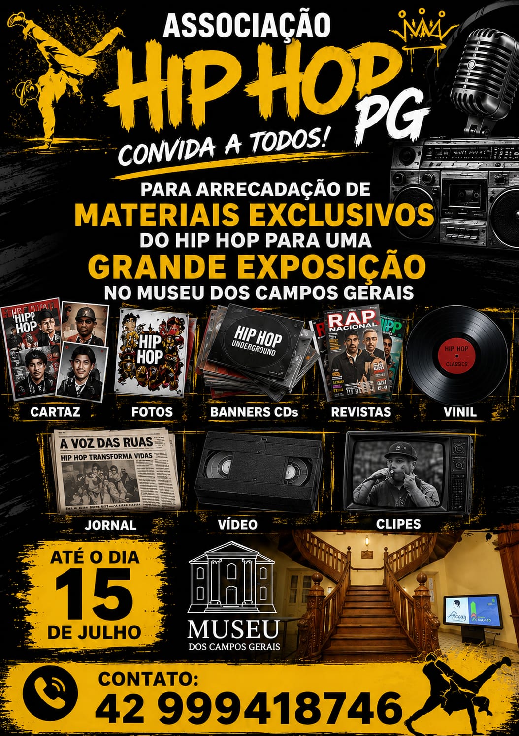 Arrecadação Materiais para exposição no Museu dos Campos Gerais